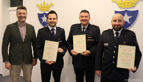 Neue Feuerwehrführung vom Bürgermeister bestellt