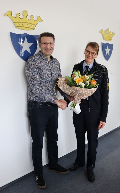 Revierleiterin Pamela Pott im Kronauer Rathaus Antrittsbesuch der neuen Polizeichefin